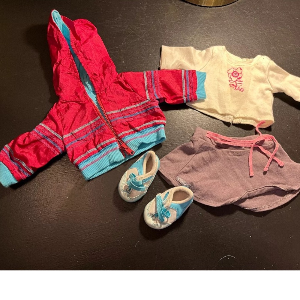 American Girl Doll Just Like You READY FOR FUN Meet Outfit. Jacket shirt shoes